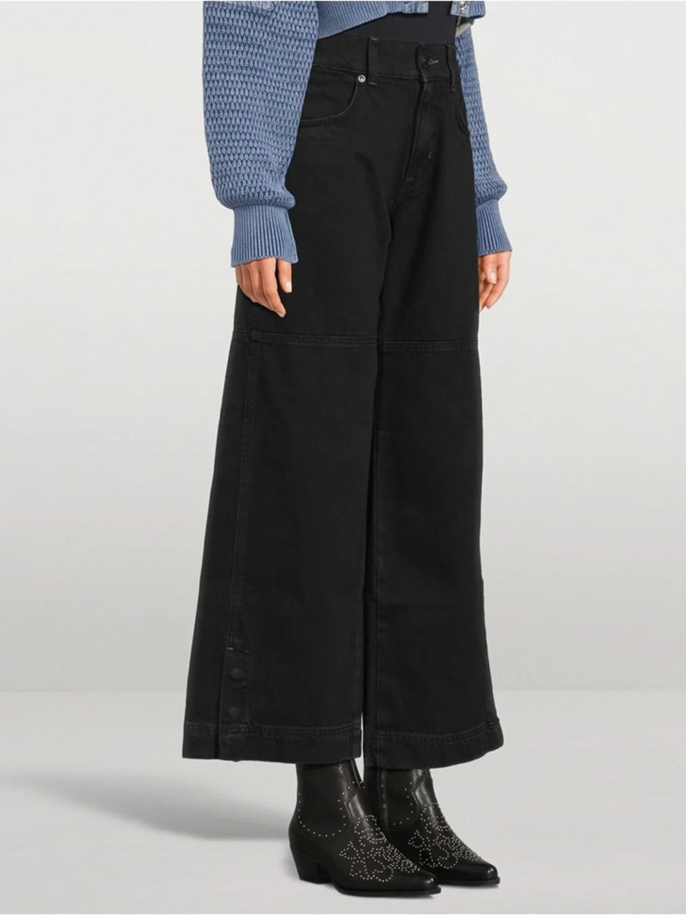 Free People Black Wide Leg Benji Jeans - size 26 - Picture 2 of 16